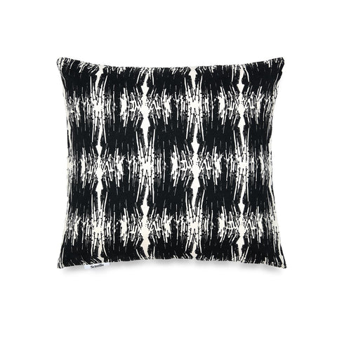 Black-Static printed 100% linen pillowcase