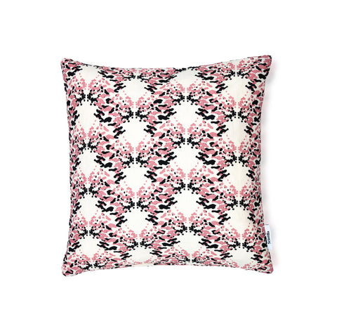 Pink-Static printed 100% linen pillowcase